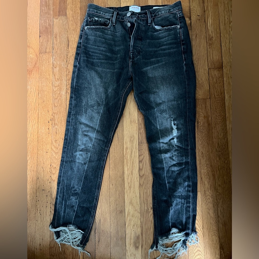 Frame Rigid Re-release Distressed Denim - Picture 4 of 7